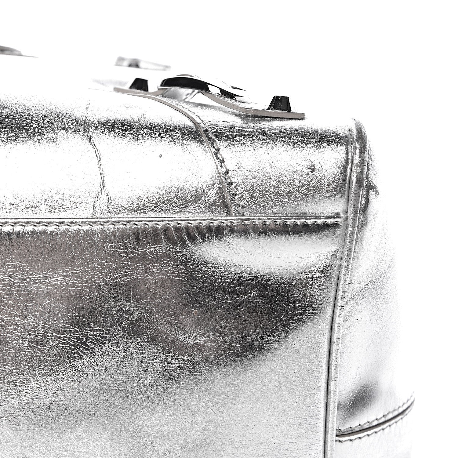 Balenciaga Metallic Calfskin Motocross Classic Hardware Bowling MM Silver Hardware 19 of 20