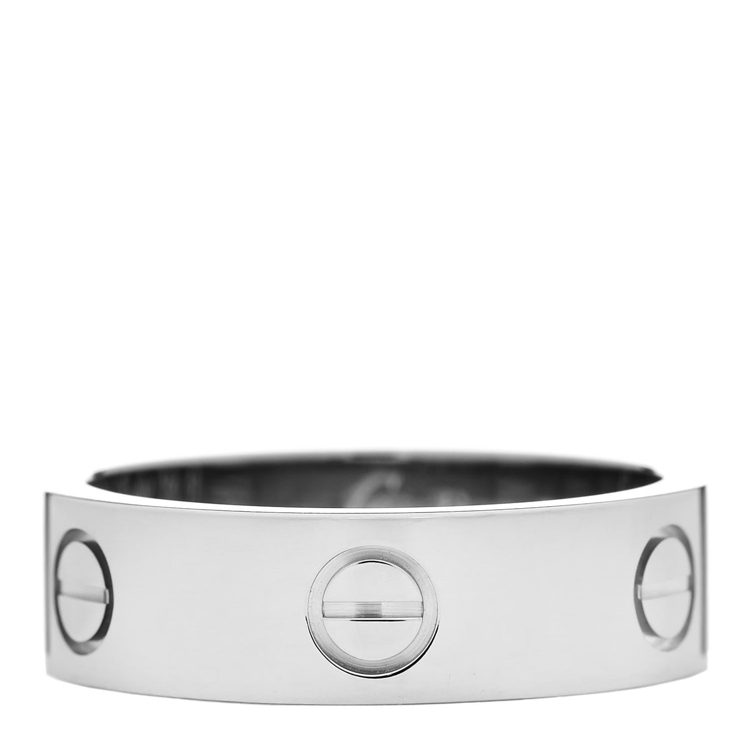 Cartier 18K White Gold 6mm LOVE Ring 57 8 1 of 4