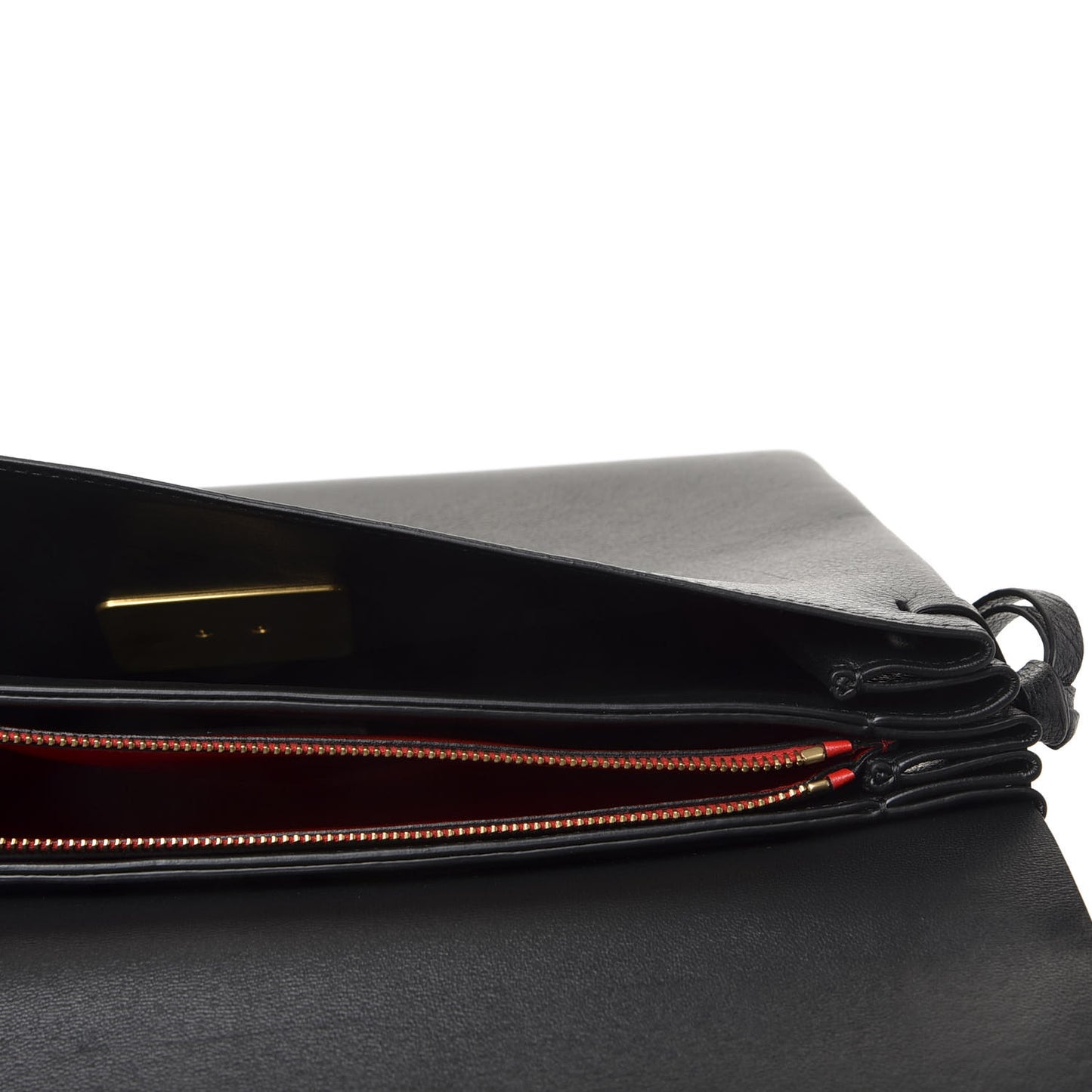 Smooth Calfskin Medium Vring Shoulder Bag Black