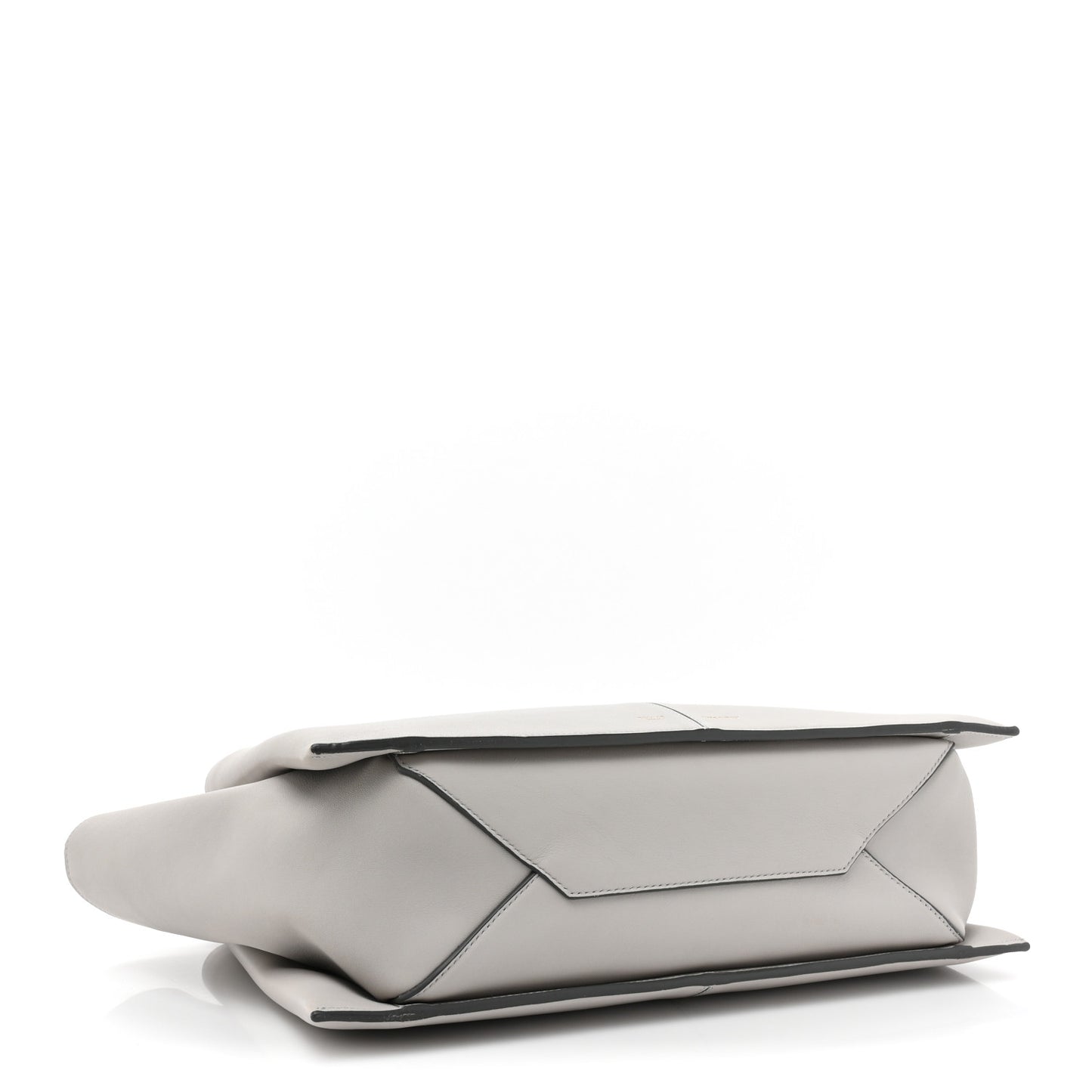 Smooth Calfskin Medium Tri-Fold Bag Pearl Grey