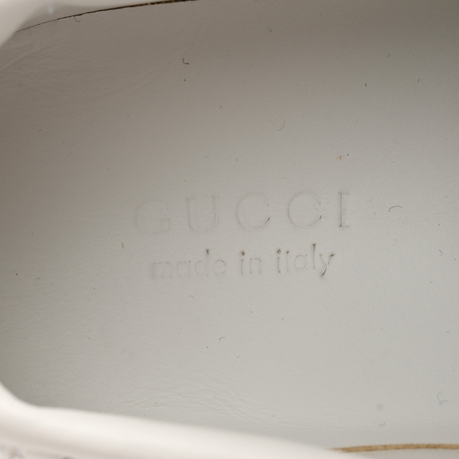 Gucci Calfskin Web Perforated Womens Platform 55mm Sneakers 37.5 White Bright Splash 6 of 11