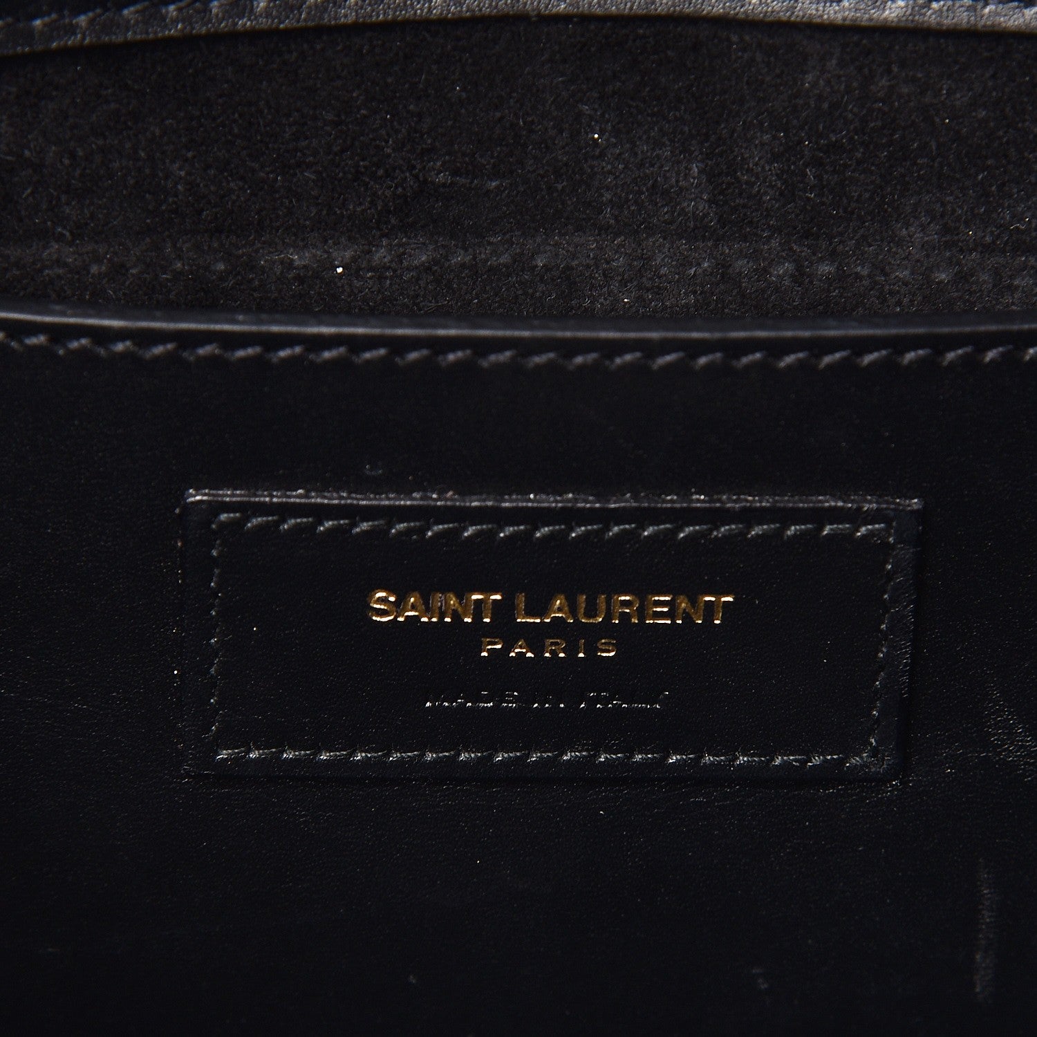 Saint Laurent Calfskin Classic Monogram Tassel Clutch Black 7 of 8