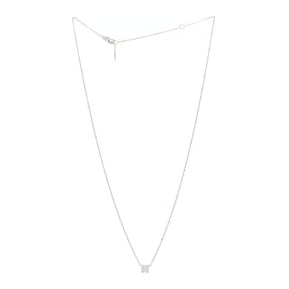 Cartier 18K White Gold Diamond .31ct 1895 Solitaire Pendant Necklace 2 of 7