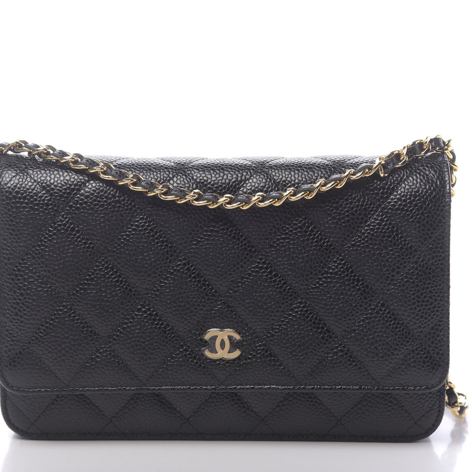 Chanel Caviar Quilted Wallet On Chain WOC Black 11 of 12
