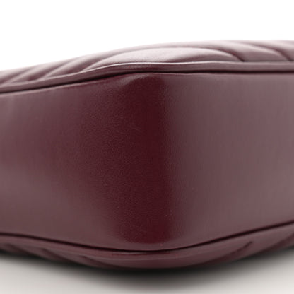 Saint Laurent Calfskin Matelasse Monogram Lou Camera Bag Dark Legion Red 9 of 11
