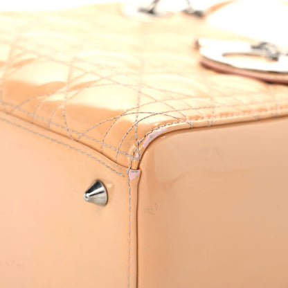 Christian Dior Patent Cannage Medium Lady Dior Beige 6 of 20