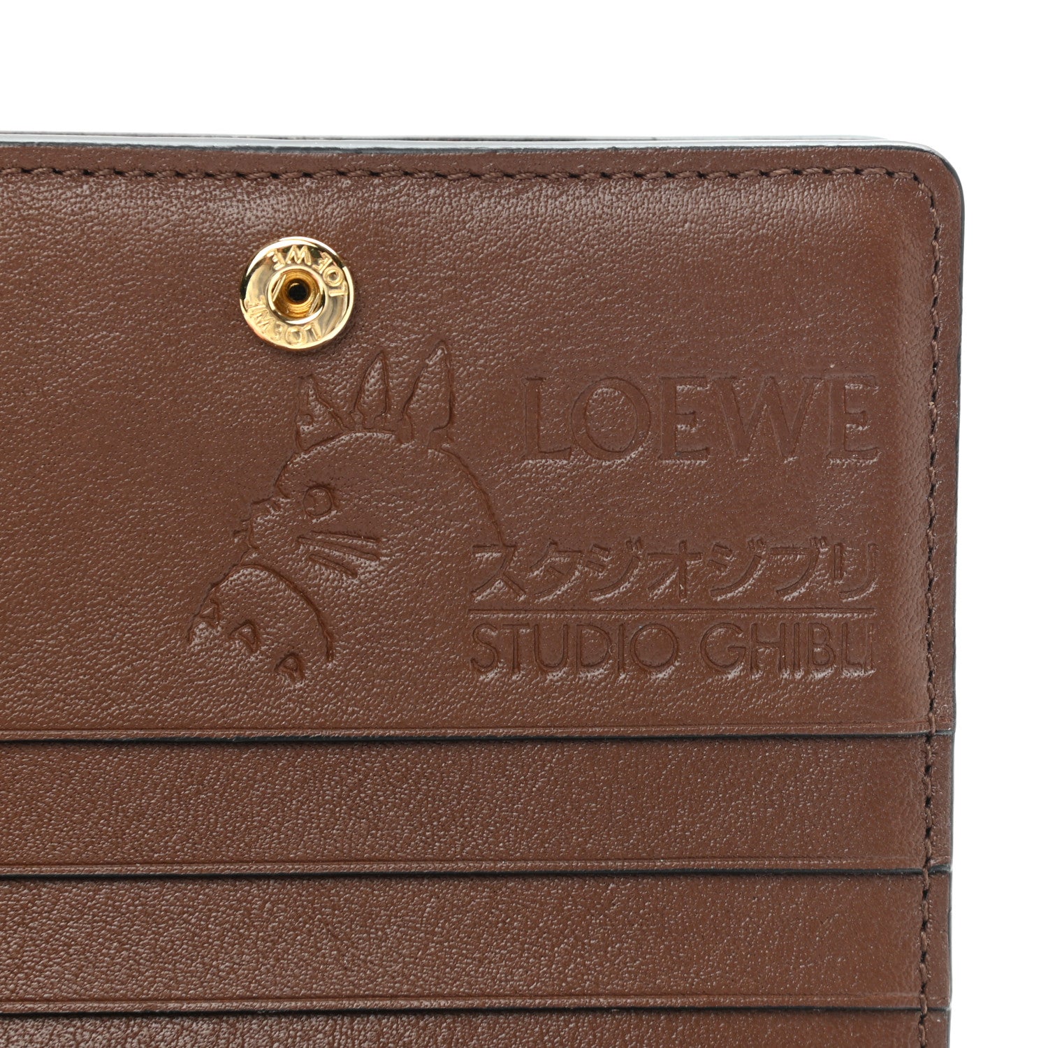 Loewe X SPIRITED AWAY Calfskin Susuwatari Compact Zip Wallet Fresh Mint 6 of 9