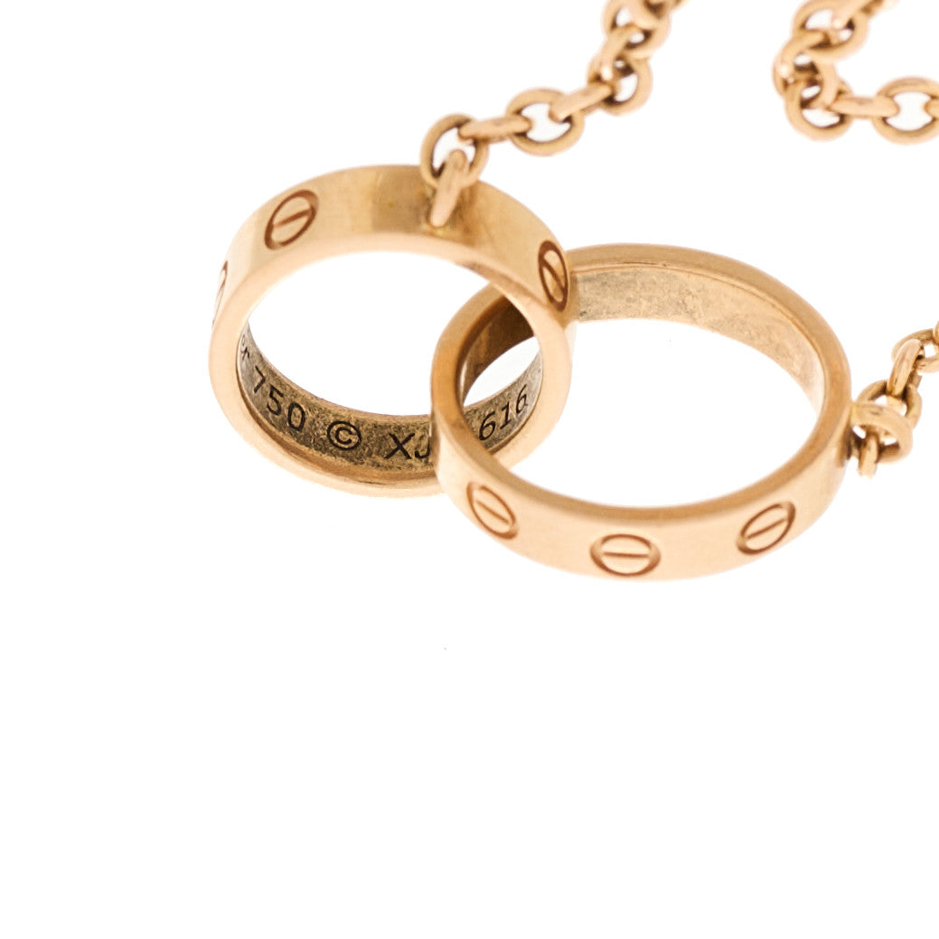 18K Pink Gold Interlocking LOVE Bracelet