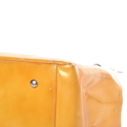 Chanel Patent Quilted Petit Timeless Tote PTT Yellow 36 of 39
