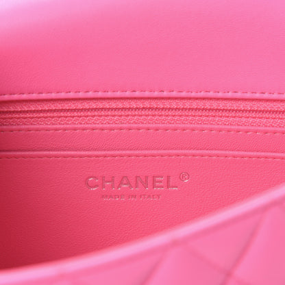 Chanel Lambskin Quilted Mini Rectangular Flap Pink 8 of 11