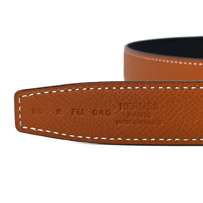 Hermes Swift Epsom 24mm Mini Constance H Belt 90 36 Black Gold 3 of 5