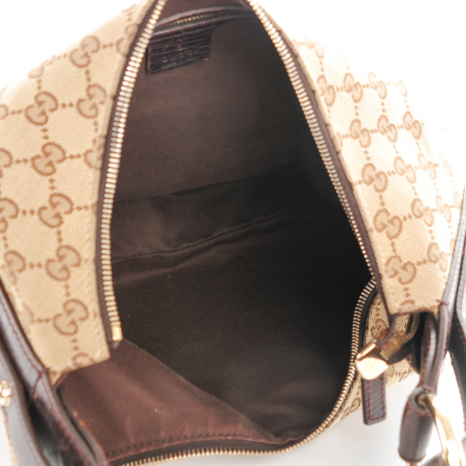 Gucci Monogram Medium Horsebit Chain Hobo Dark Brown 5 of 7