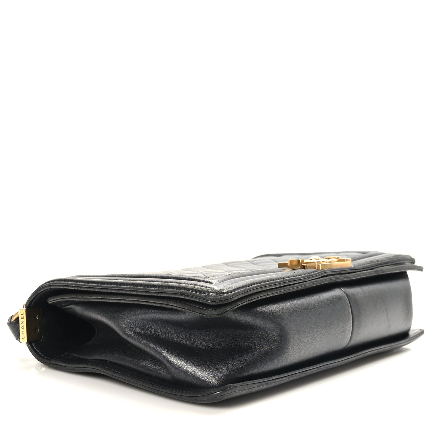 Lambskin Quilted New Medium Boy Flap Black