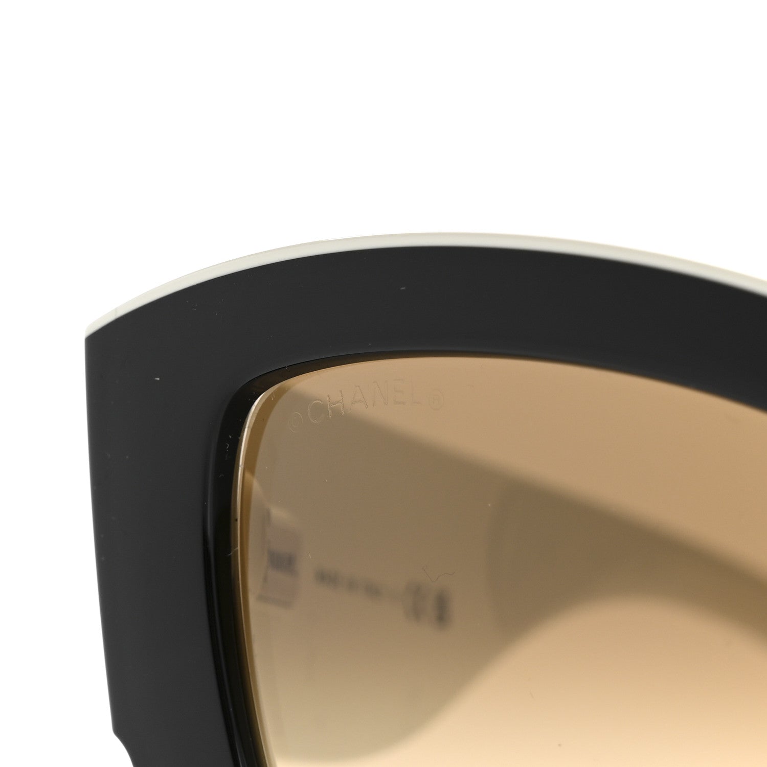 Chanel Acetate Square Sunglasses 6058 Black White 7 of 8