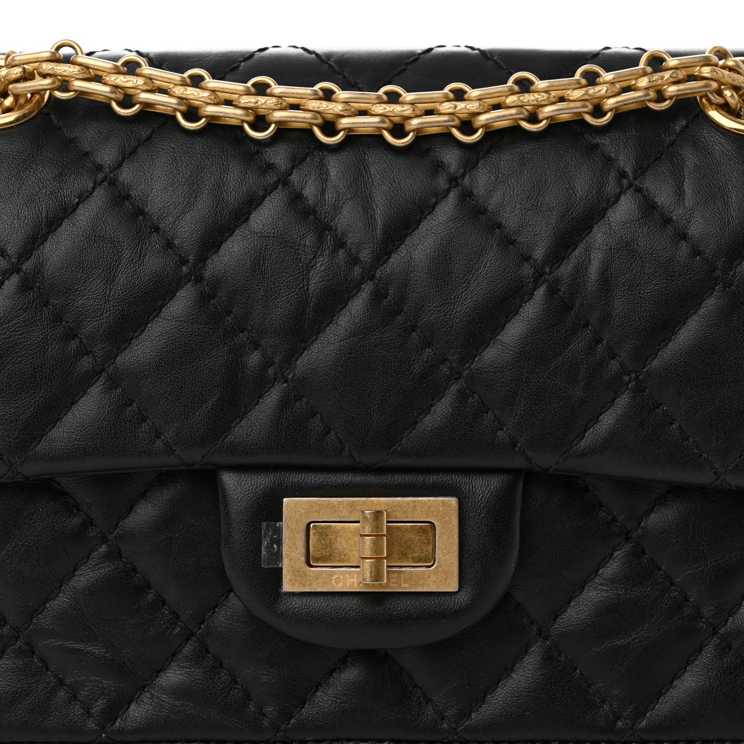 Chanel Aged Calfskin Quilted 2.55 Reissue Mini Flap Black 8 of 13