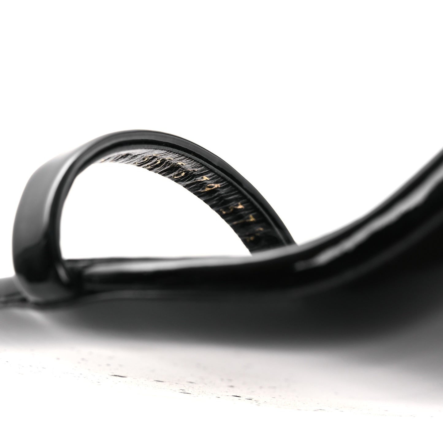 Patent Calfskin Opyum 85 Sandals 37.5 Black