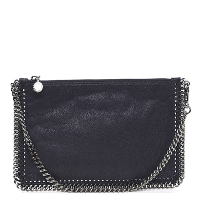 Stella McCartney Shaggy Deer Falabella Clutch Navy 1 of 8