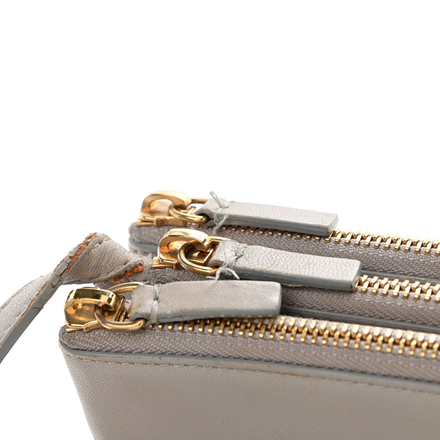 Celine Lambskin Large Trio Crossbody Bag Smoke 20 of 21