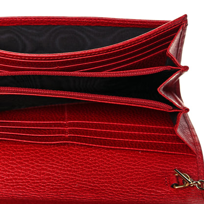 Gucci Dollar Calfskin Petite GG Marmont Wallet Chain Bag Hibiscus Red 5 of 13