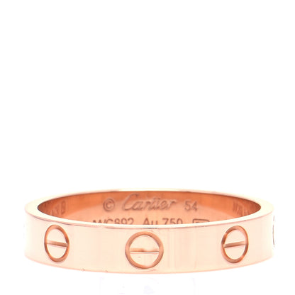 Cartier 18K Pink Gold 3.5mm LOVE Wedding Band Ring 54 7 1 of 8