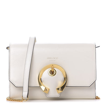 Jimmy Choo Calfskin Mini Madeline Wallet On Chain Latte 1 of 9