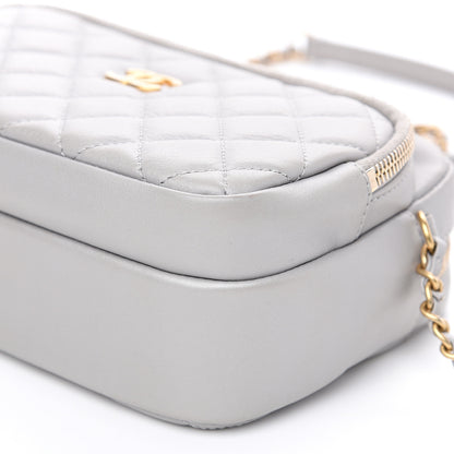 Chanel Iridescent Calfskin Quilted Day Trips Camera Case Light Grey 10 of 11