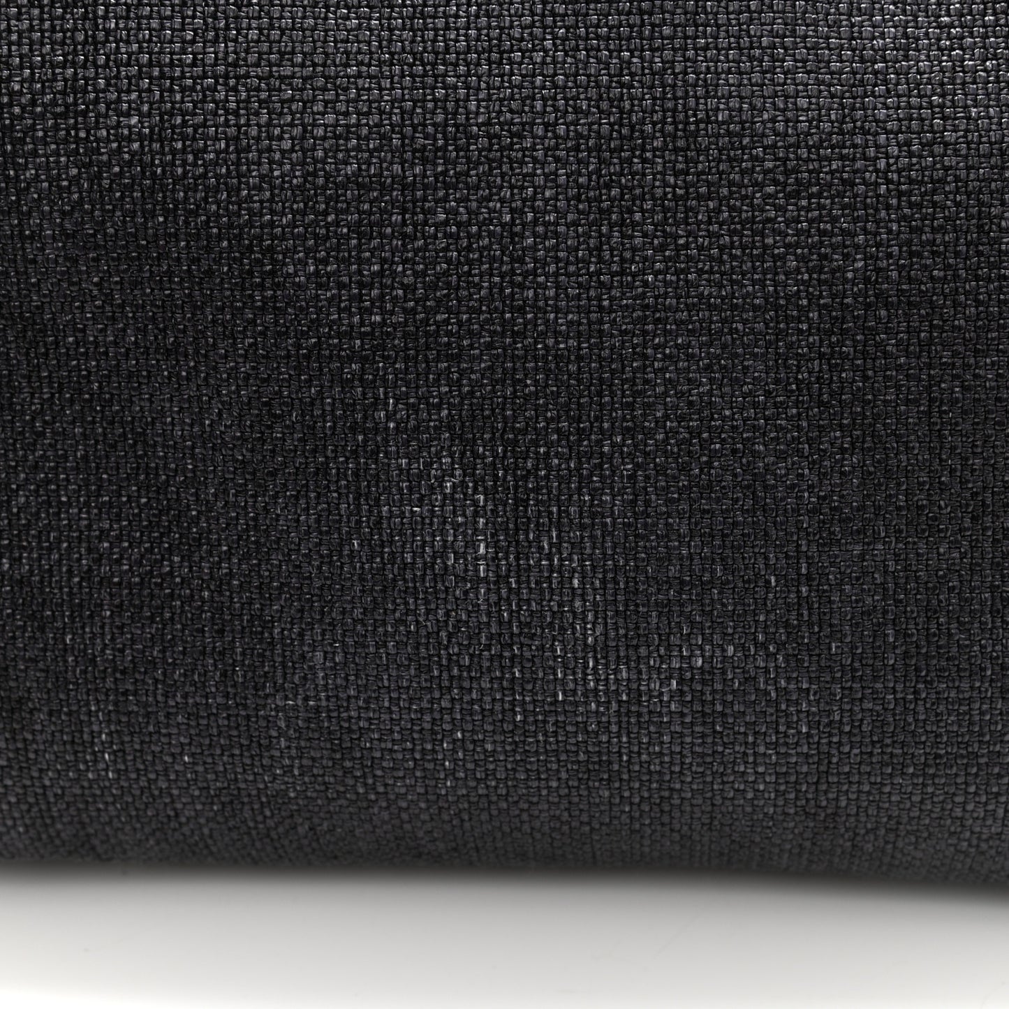 Woven Straw Raffia Small Deauville Tote Black