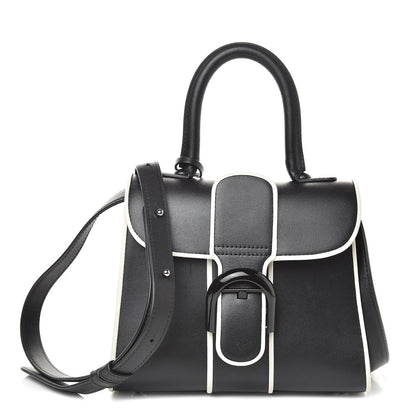 Delvaux Calfskin Illusion Piped Mini Brillant Satchel Black 1 of 9