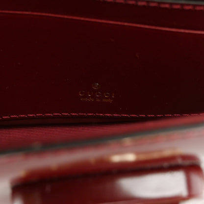 Gucci Shiny Calfskin Small Bamboo Night Bag Rosso Ancora 6 of 9