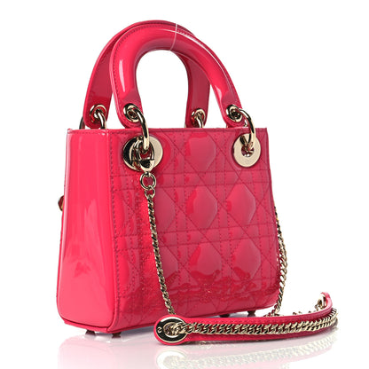 Christian Dior Patent Cannage Mini Lady Dior Pink 3 of 10