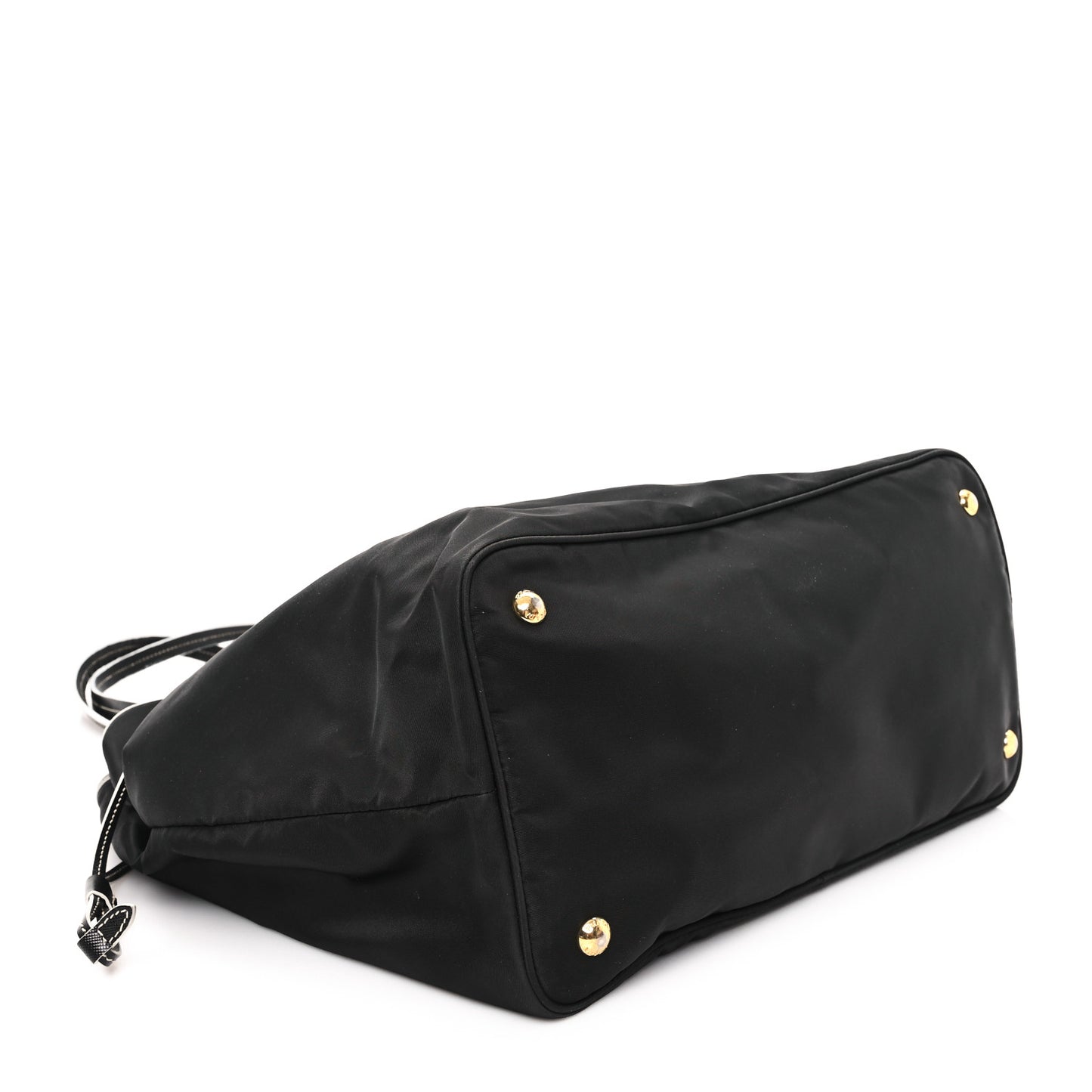 Tessuto Nylon Saffiano Shopping Tote Black