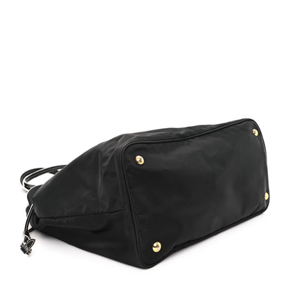 Prada Tessuto Nylon Saffiano Shopping Tote Black 4 of 13