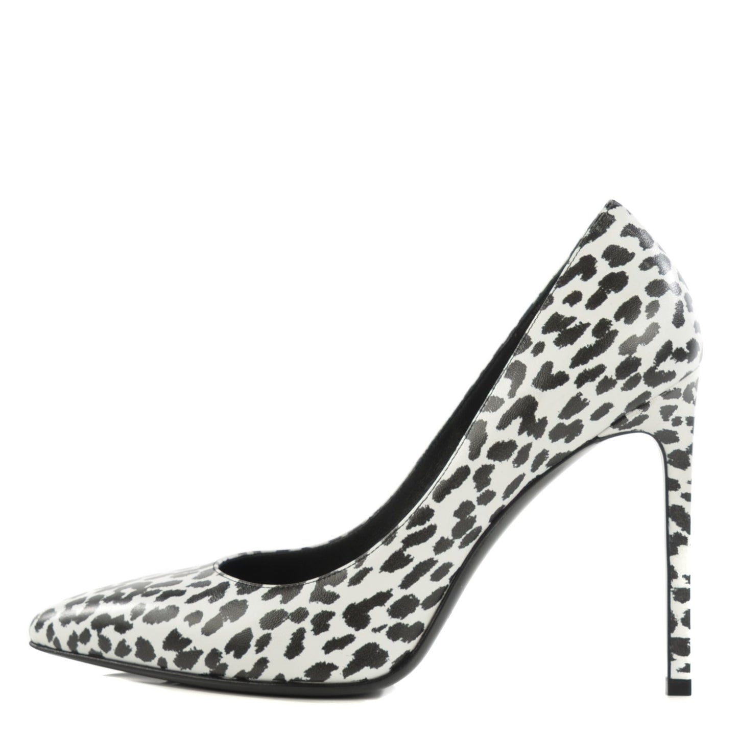 Soft Calfskin Baby Cat Paris 105 Pumps 38 Bianco Nero Black