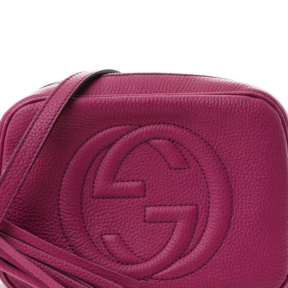 Gucci Pebbled Calfskin Small Soho Disco Bag Bright Bouganville 8 of 12