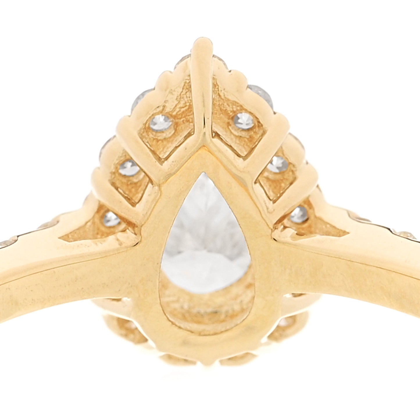 18K Yellow Gold Diamond .53ctw Pear Cut Engagement Ring  53 6.25