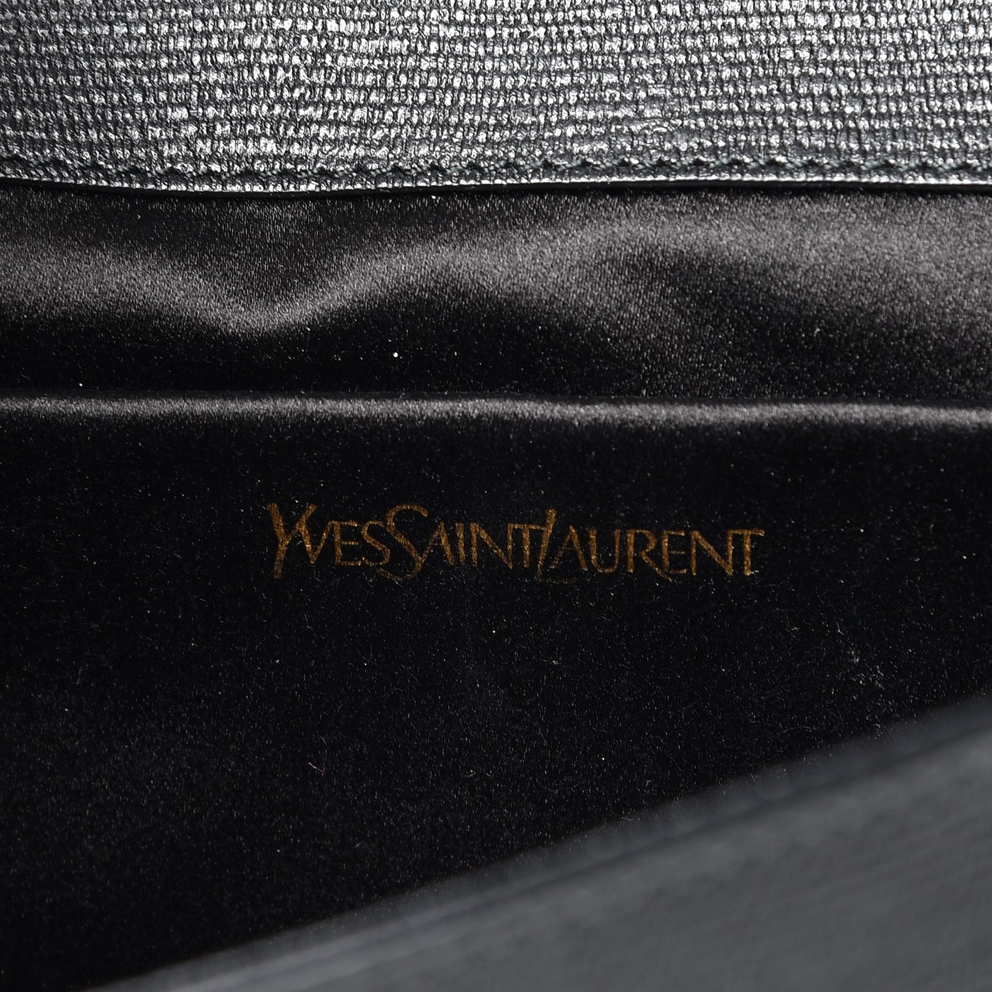 Textured Calfskin Y Ligne Clutch Black