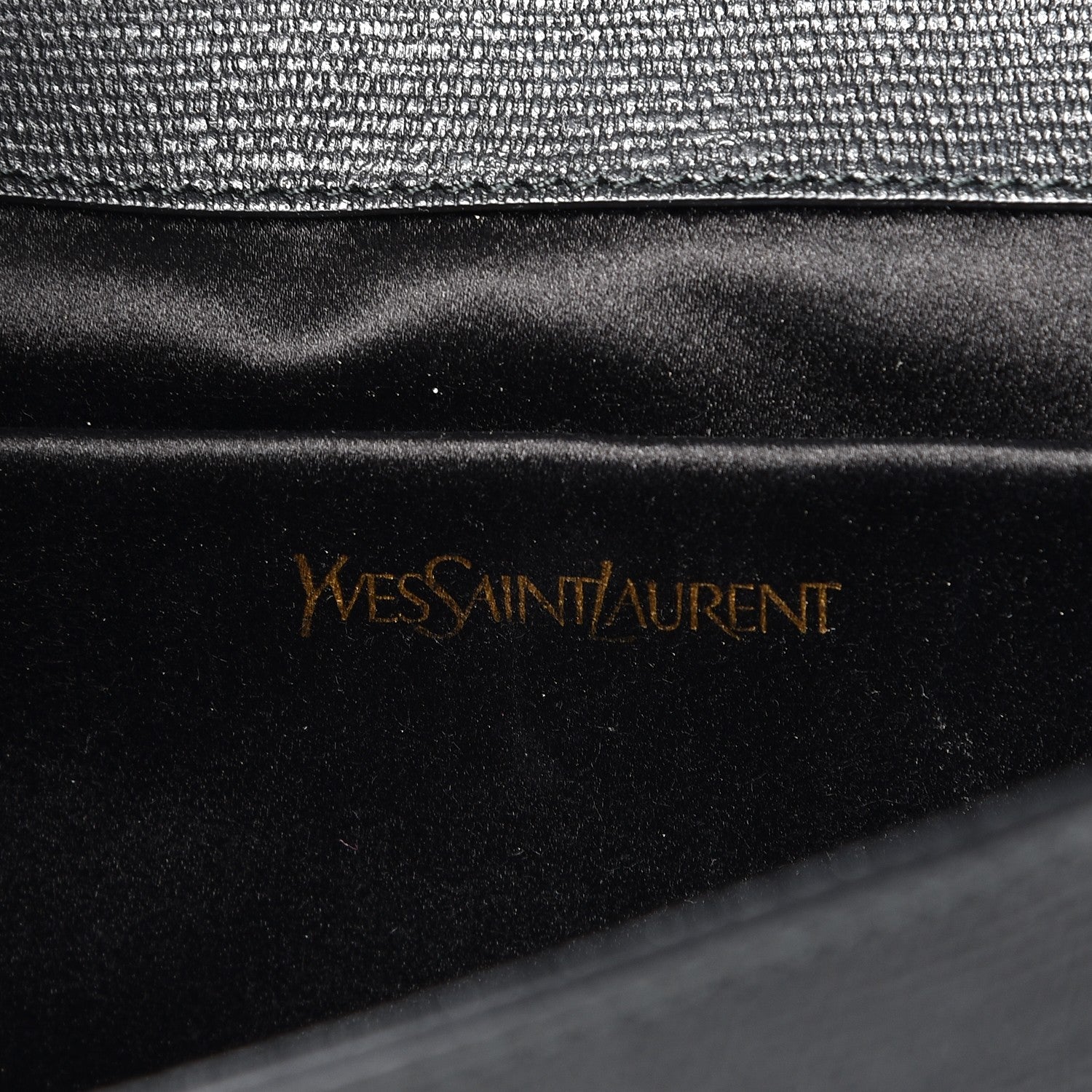 Saint Laurent Textured Calfskin Y Ligne Clutch Black 6 of 7