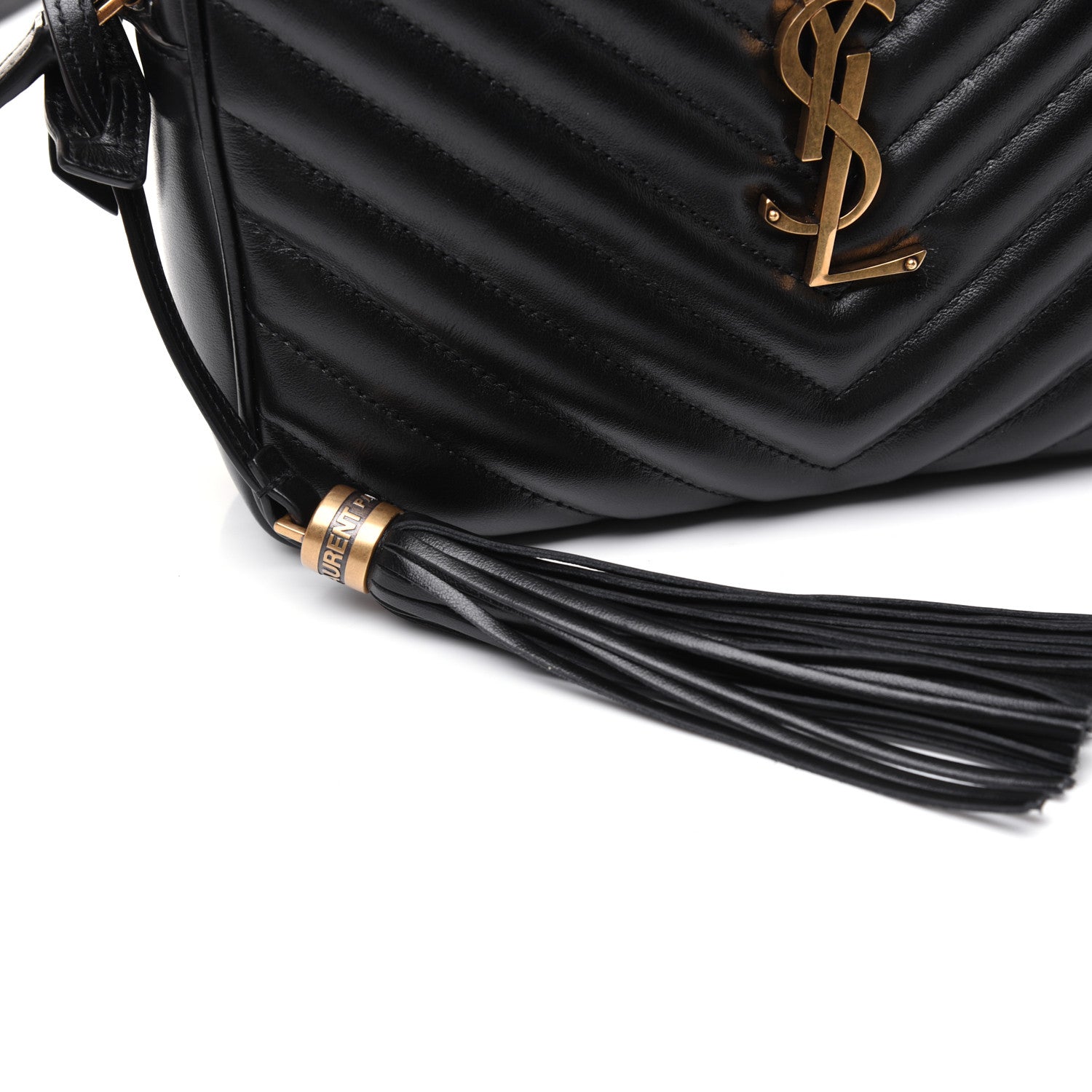 Saint Laurent Calfskin Matelasse Monogram Lou Camera Bag Black 13 of 17