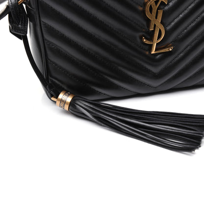 Saint Laurent Calfskin Matelasse Monogram Lou Camera Bag Black 13 of 17
