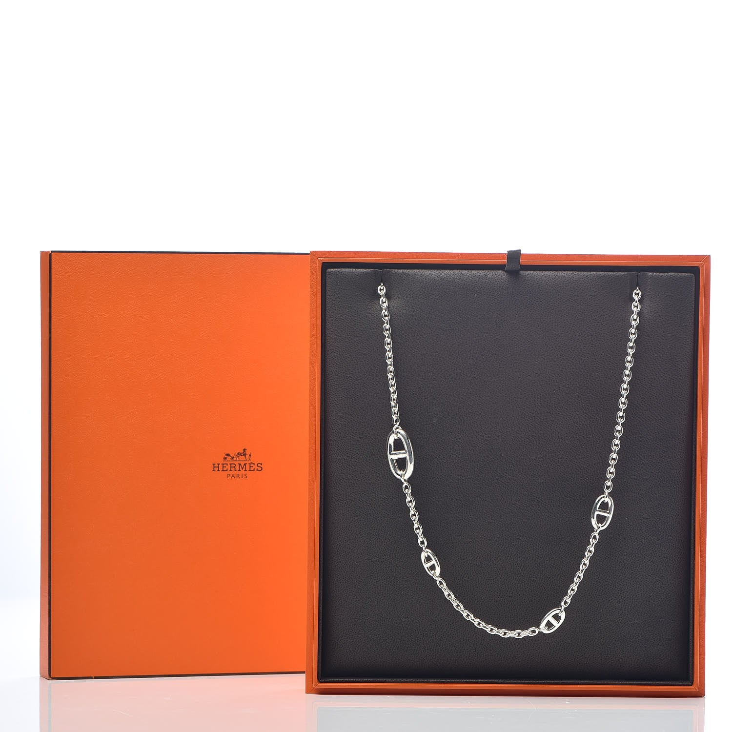 Hermes Sterling Silver Farandole Necklace 160 6 of 6