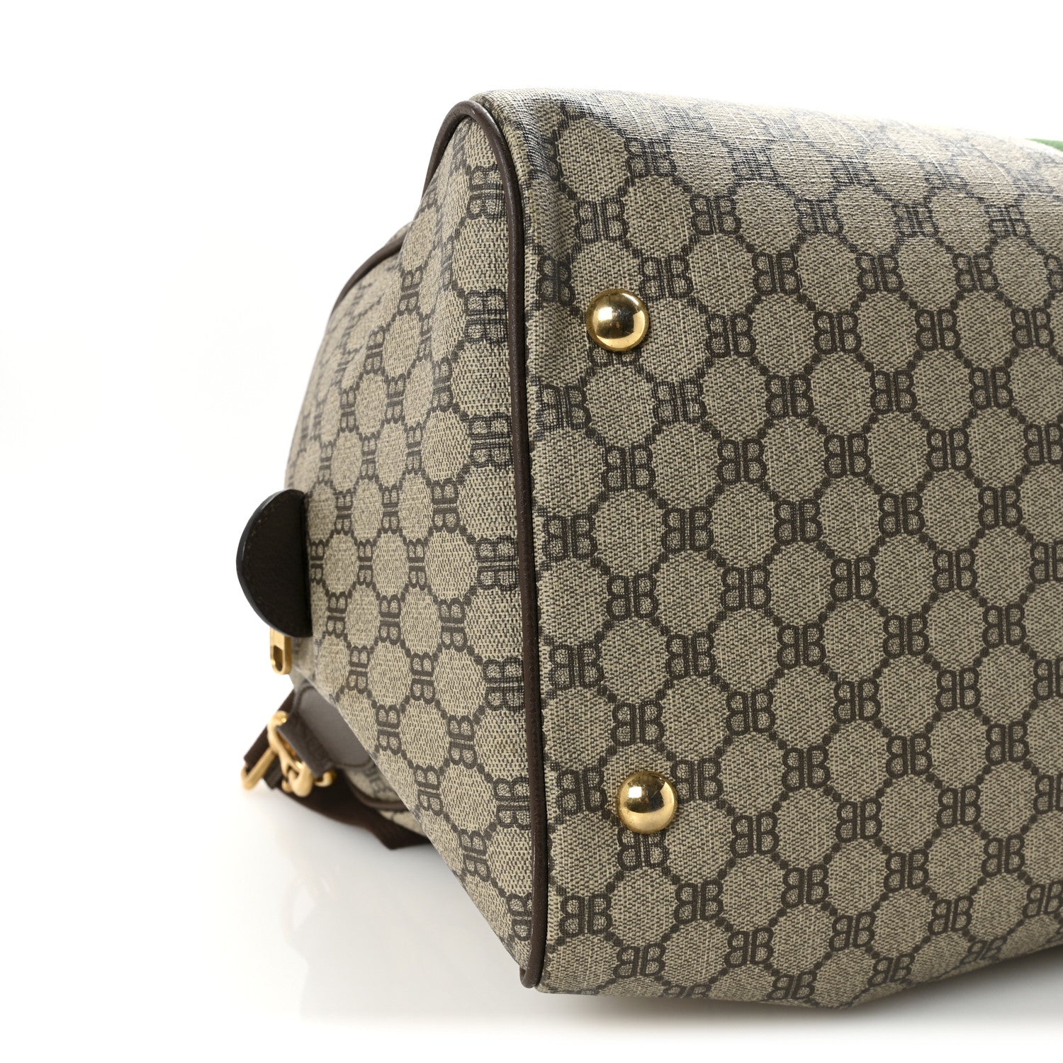 Gucci X BALENCIAGA BB Supreme Monogram Web Medium Ophidia Carry-On Duffle Bag Beige New Acero 8 of 9