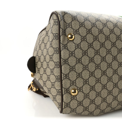 Gucci X BALENCIAGA BB Supreme Monogram Web Medium Ophidia Carry-On Duffle Bag Beige New Acero 8 of 9