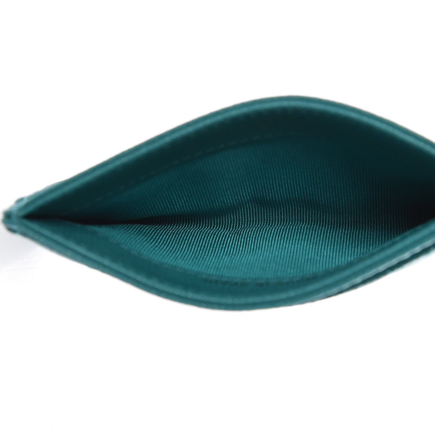 Chanel Caviar Quilted Card Holder Turquoise 5 of 9