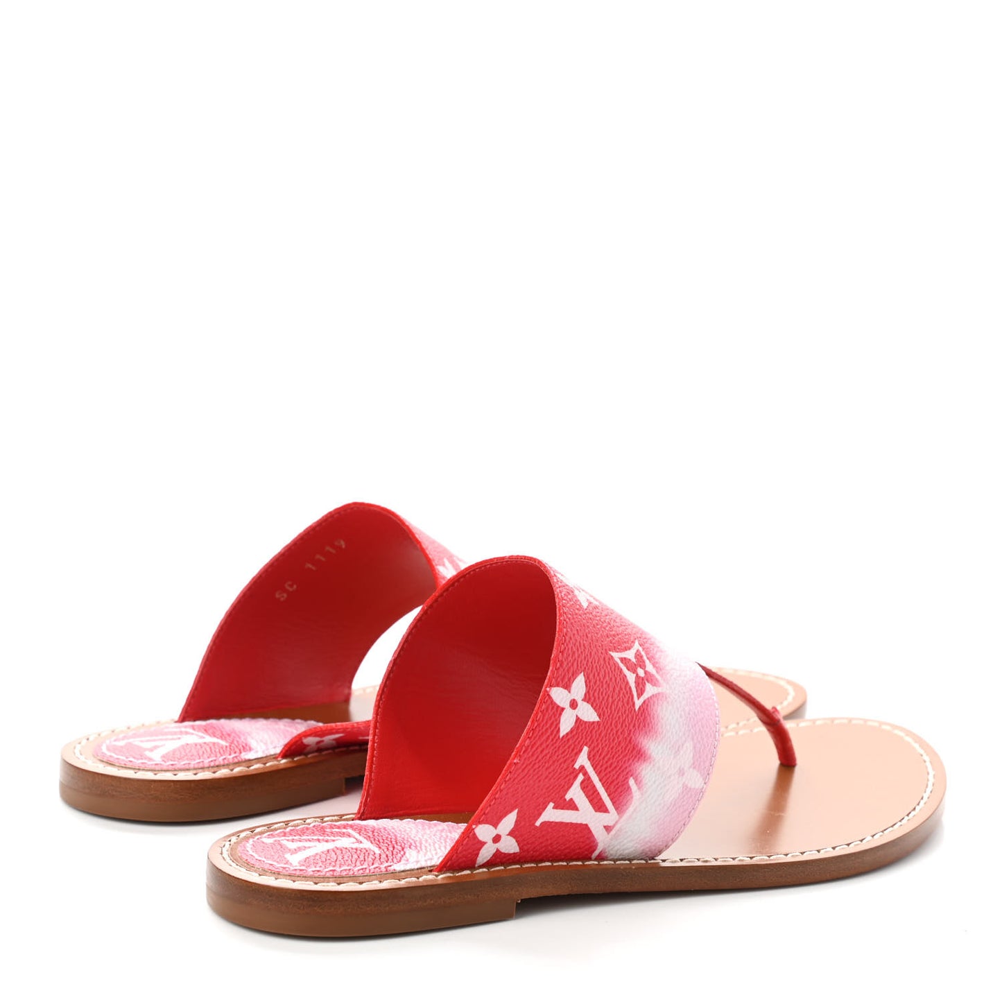 Monogram Escale Palma Sandals 37.5 Rouge