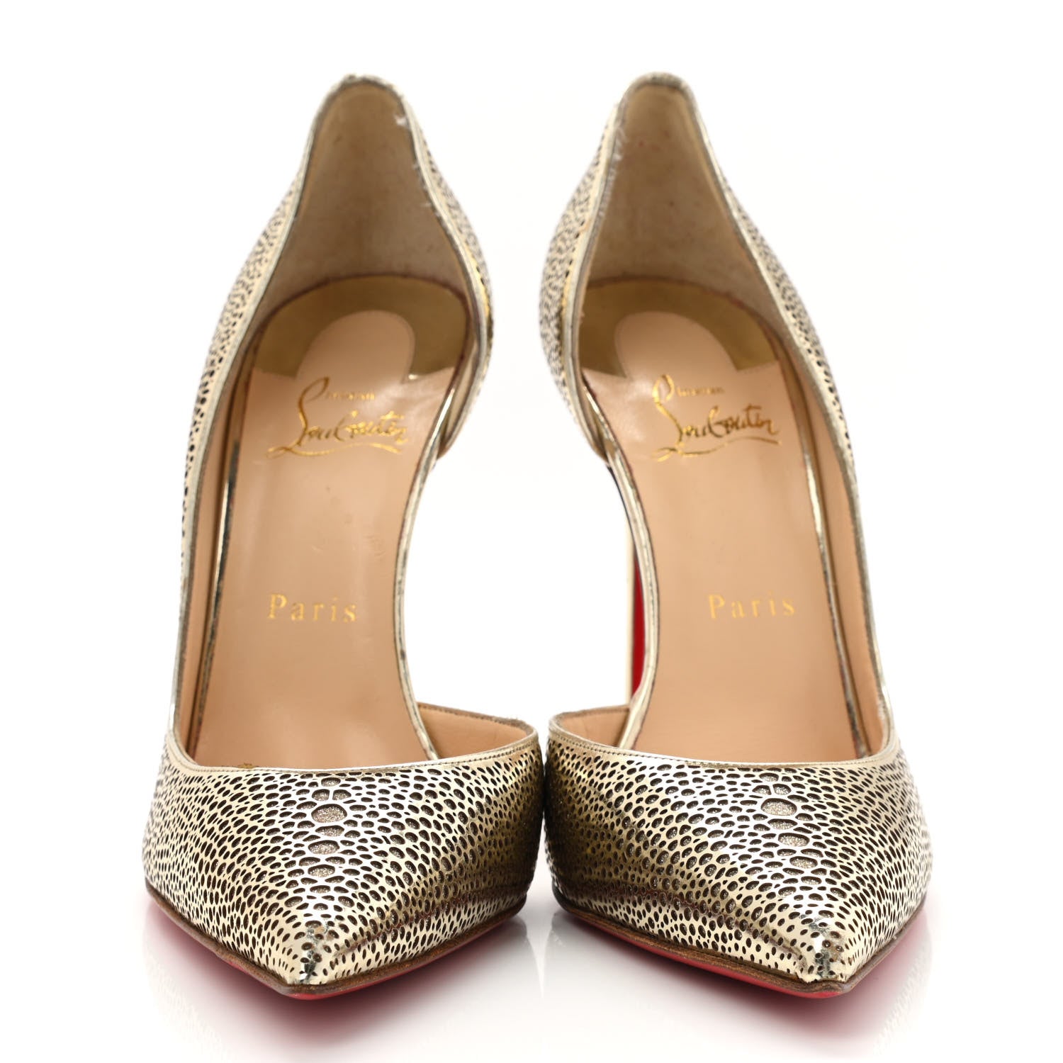 Christian Louboutin Specchio Glitter Galupump 100 Pumps 39 Gold 2 of 11