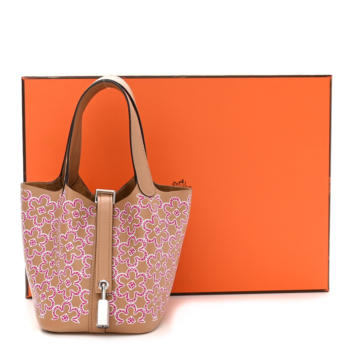 Hermes Swift Micro Lucky Daisy Picotin Lock Chai Rose White 11 of 11