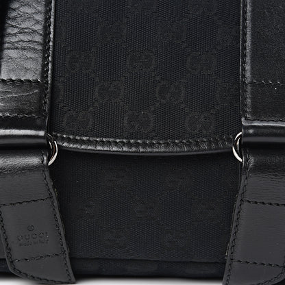 Gucci Monogram Small Double Buckle Flap Messenger Bag Black 19 of 19