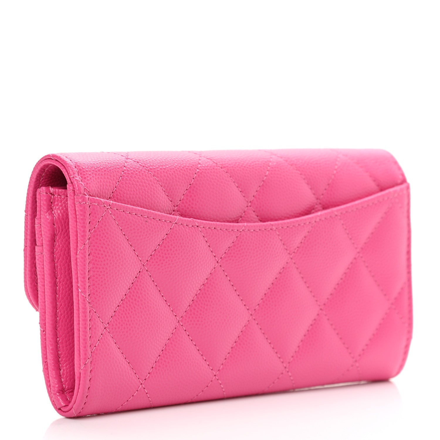 Chanel Caviar Quilted Medium Flap Wallet Dark Pink 3 of 9