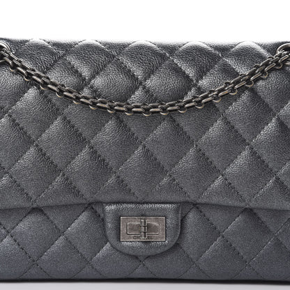 Chanel Metallic Sheepskin Quilted 2.55 Reissue 226 Flap Dark Silver 12 of 13