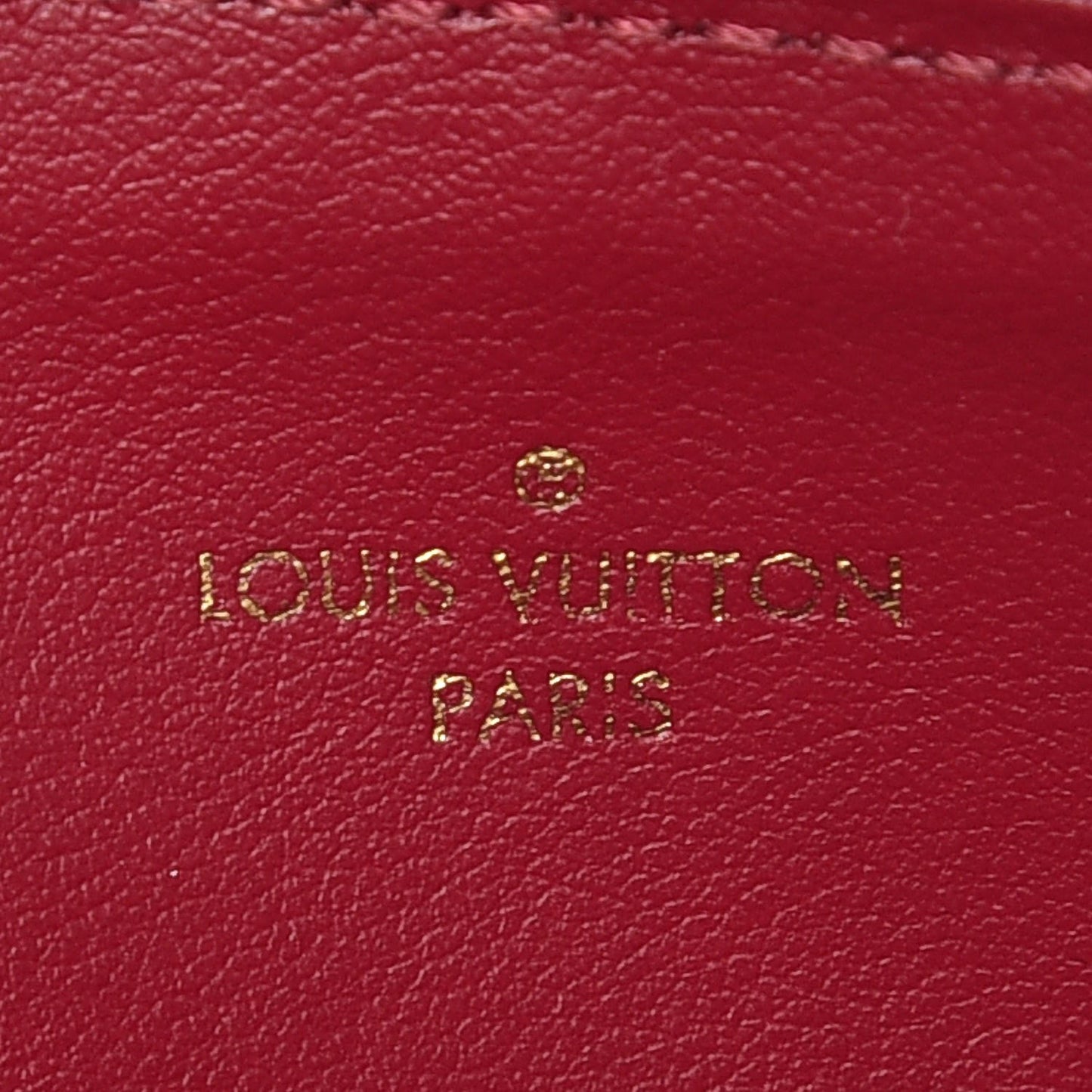 Monogram Felicie Chain Wallet Zippered Insert Fuchsia